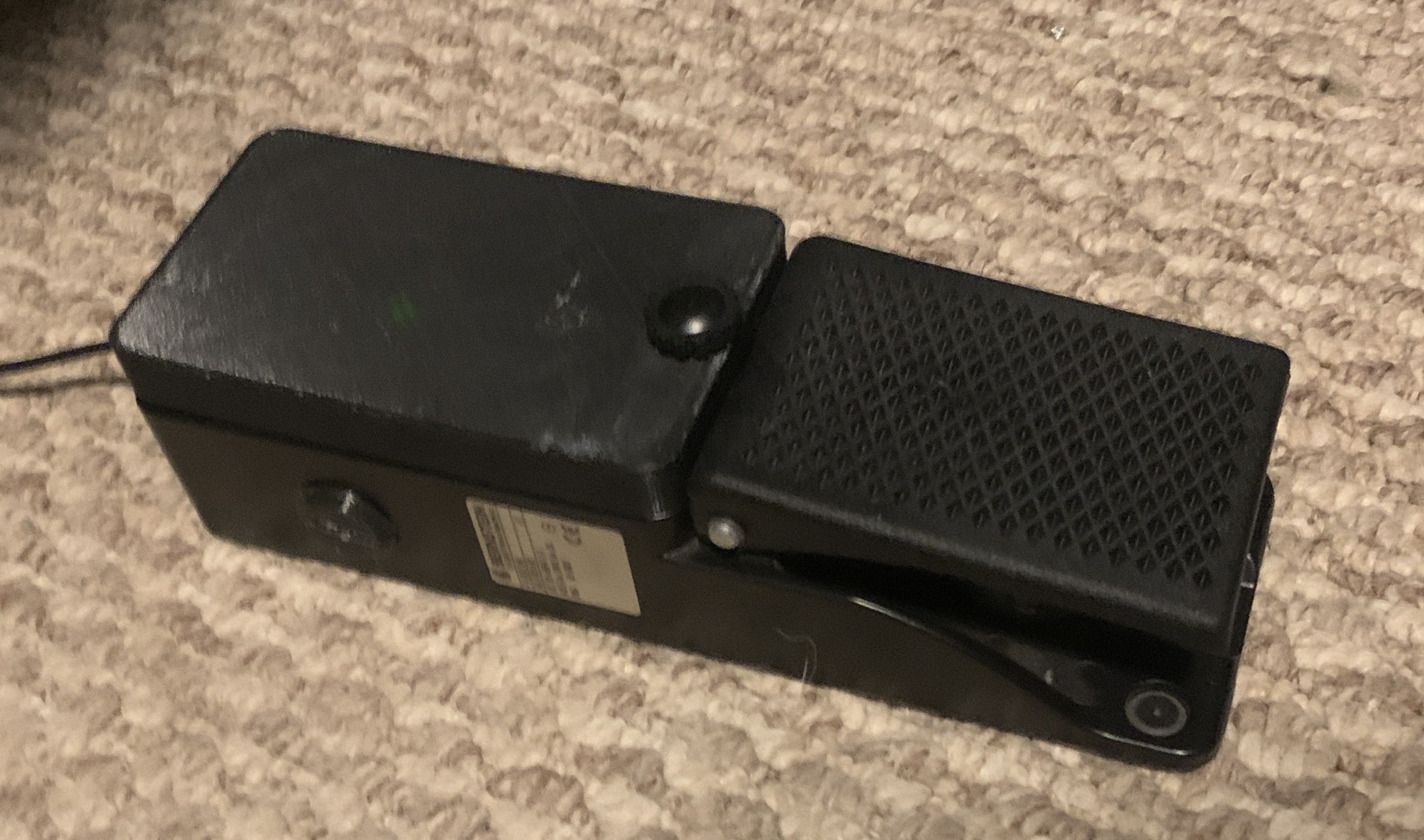 Completed foot pedal with 3D printed case
