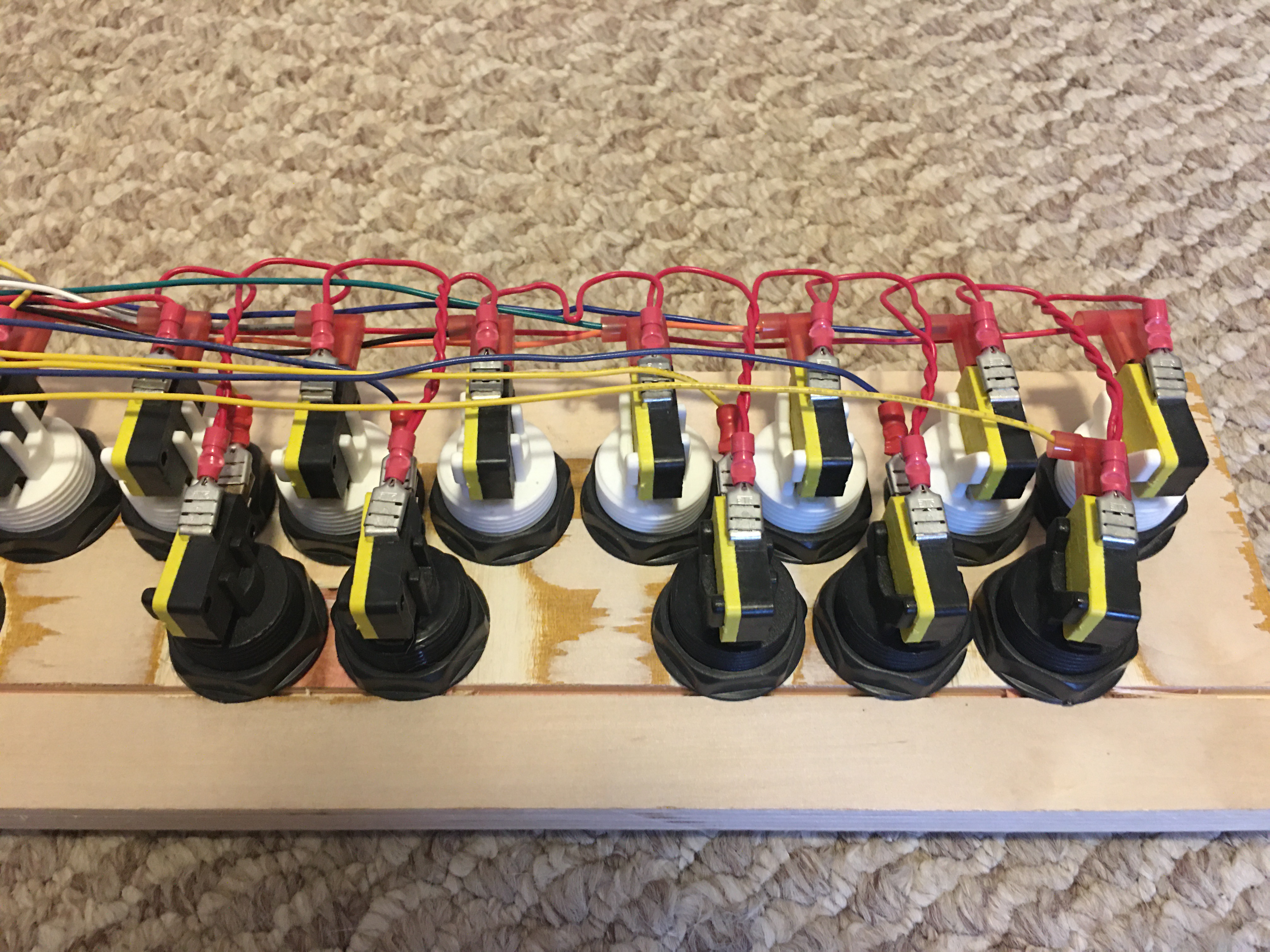 Keyboard octave wiring Wirng of one octave on keyboard