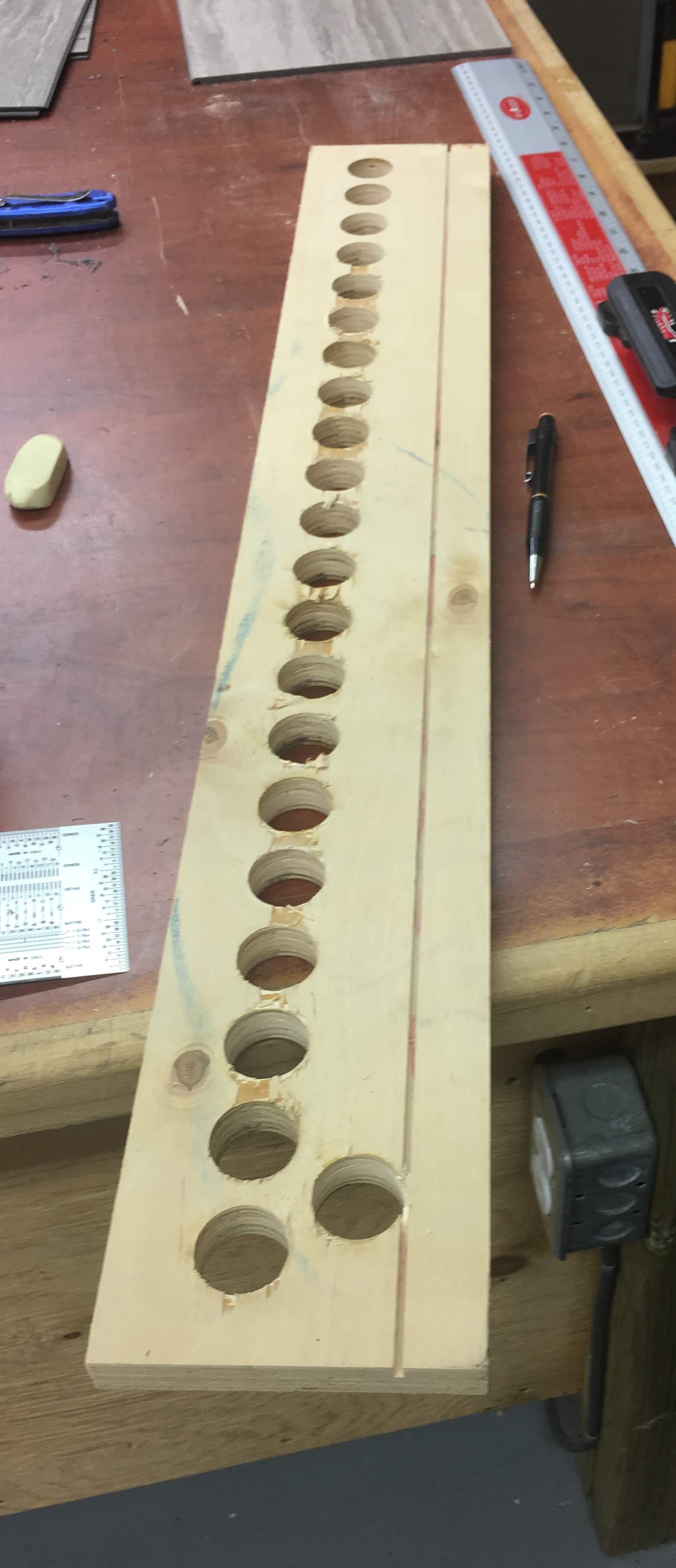 Working on the keyboard plate Working on the keyboard plate